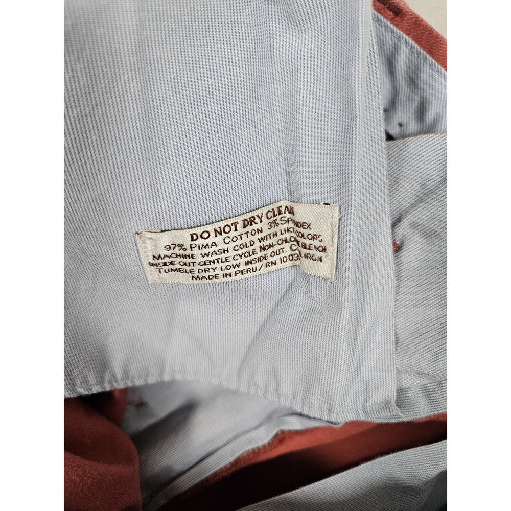 Peter Millar‎ Men's Pima Cotton Pants Slacks Peru Made MF17B48 Size 33 Dark Pink - Picture 7 of 15